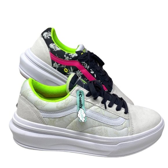 VANS Old Skool Overt CC Shoes Men Low Suede Canvas White Multi Skate VN0A7Q5E6GL - Picture 3 of 10